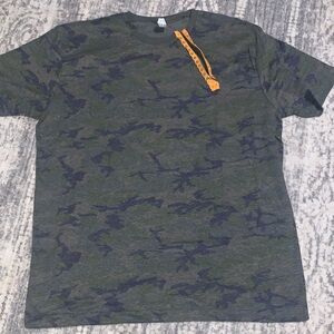 NEW-Woman’s Camouflage Easy Access Port TShirt -Green & Blue camouflage w/zipper